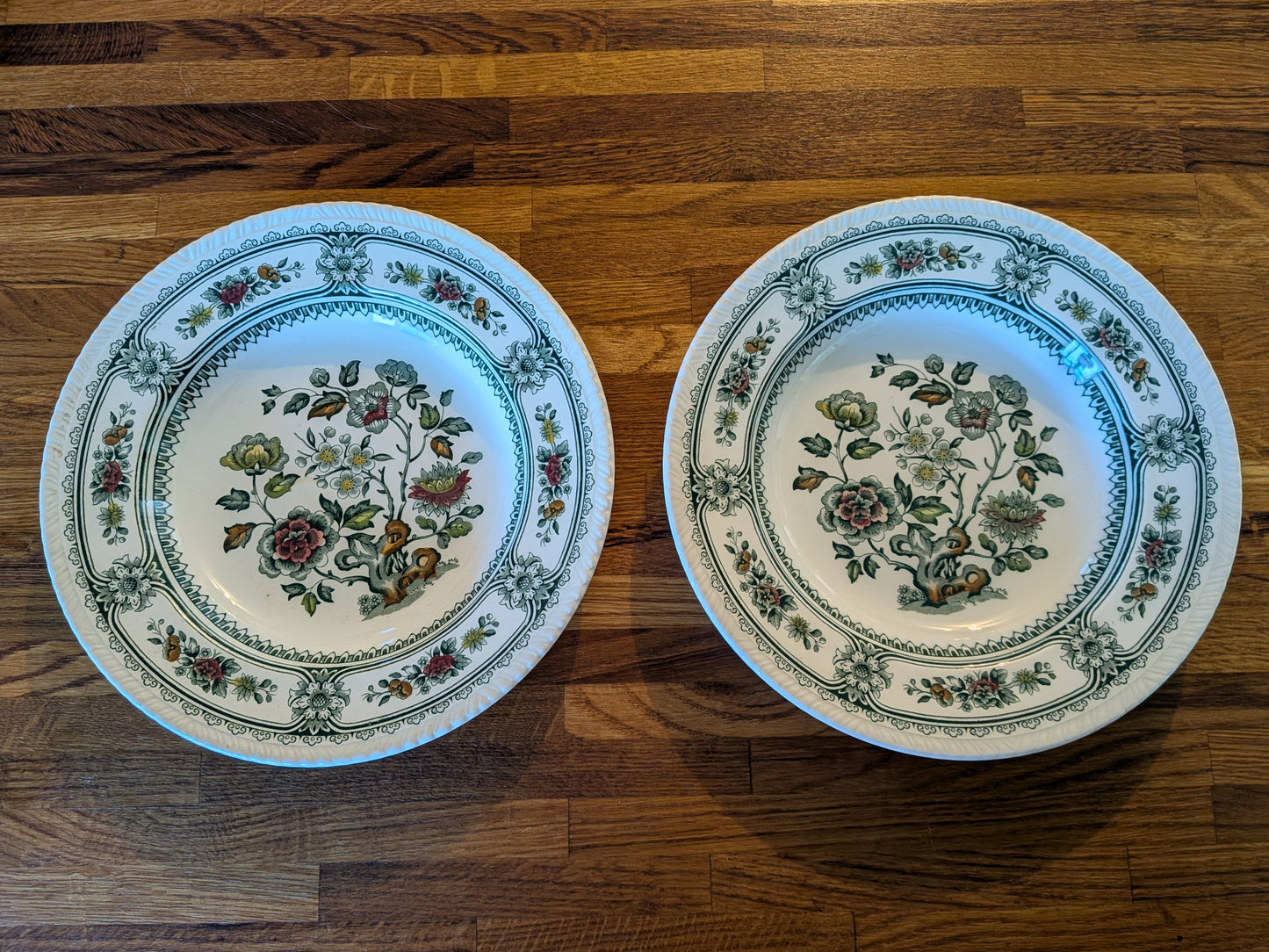 x2 Vintage Wood & Sons Dorset Pattern Plates - Made in England