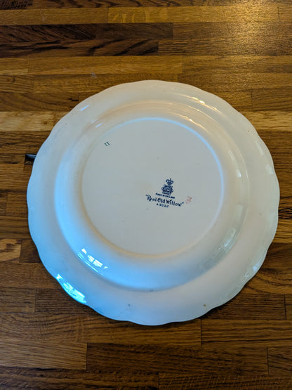 x3 Booths Real Old Willow Blue/White Porcelain Plates - x2 Medium + 1 Large