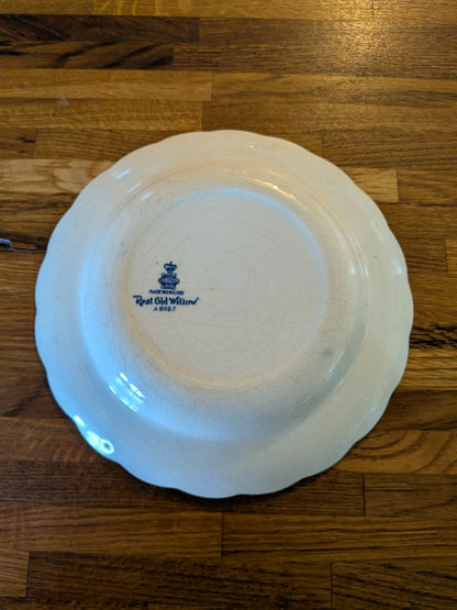 x3 Booths Real Old Willow Blue/White Porcelain Plates - x2 Medium + 1 Large