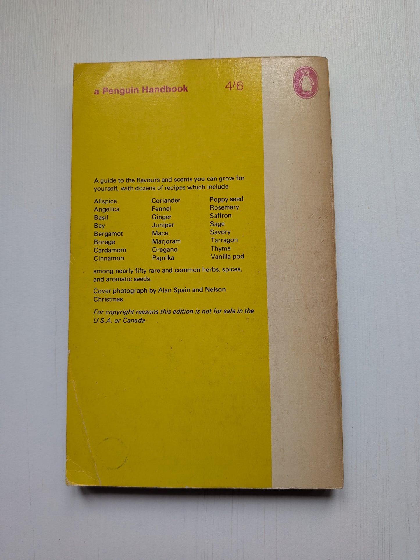 The Penguin Book of Herbs and Spices by Rosemary Hemphill - 1966