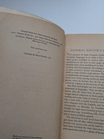 The Penguin Book of French Verse 1: To The Fifteenth Century - 1961