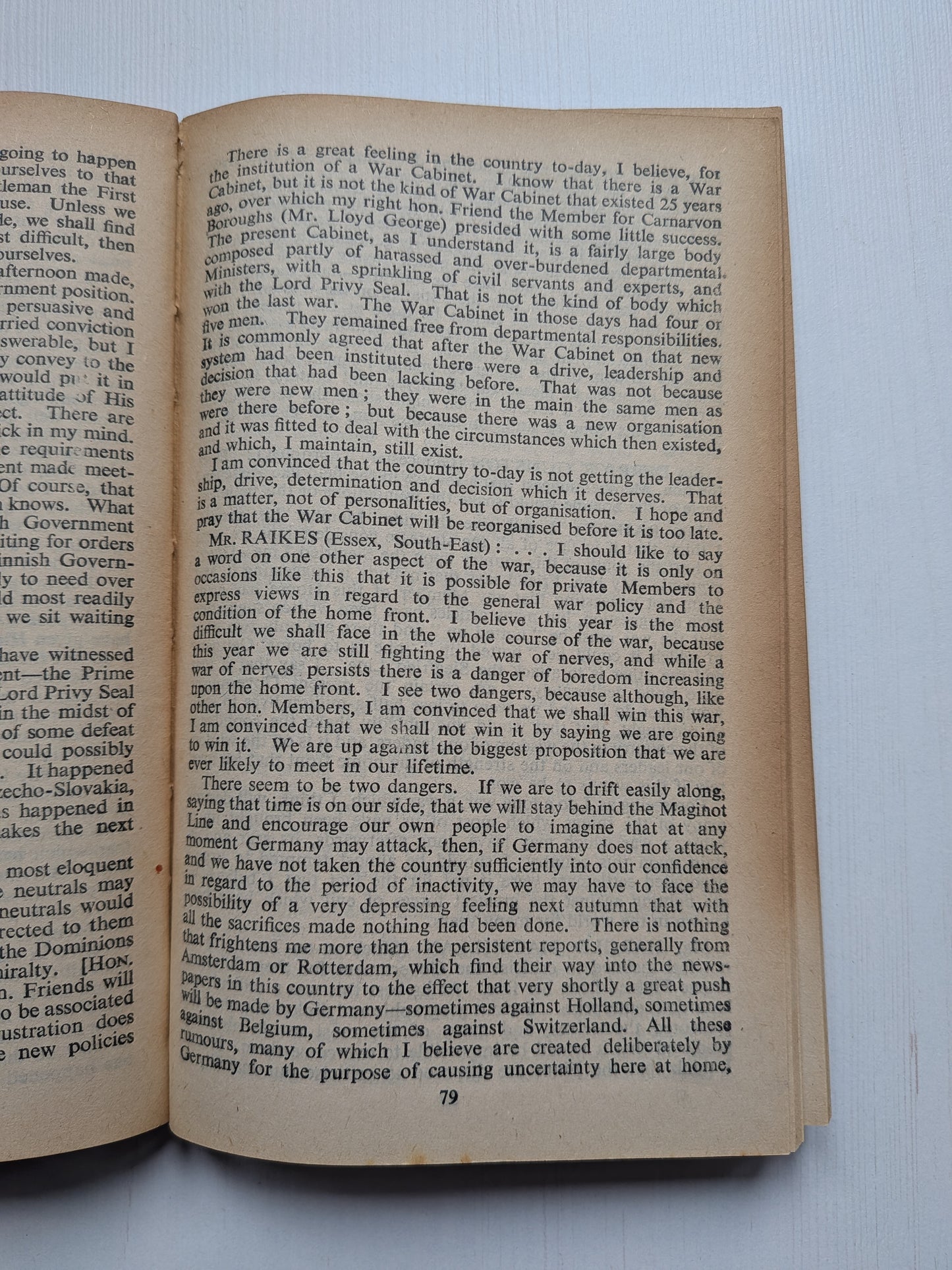 The Penguin Hansard Volume 1: From Chamberlain To Churchill - 1940