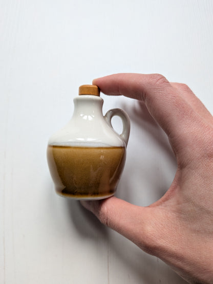 Vintage Bronte-Style Miniature Beige/White Jug - Unmarked