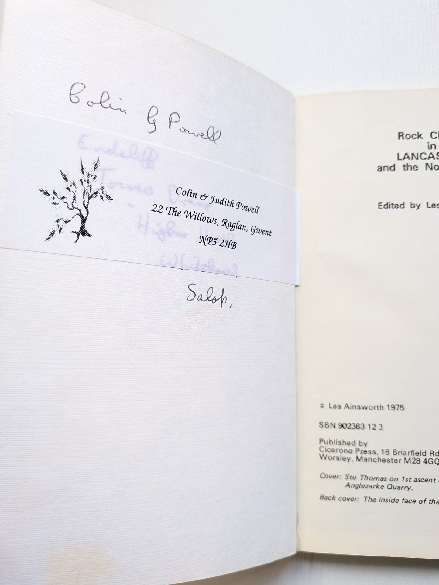 Rock Climbs in Lancashire and the North West - 1975 - Cicerone Press