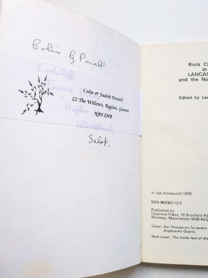 Rock Climbs in Lancashire and the North West - 1975 - Cicerone Press