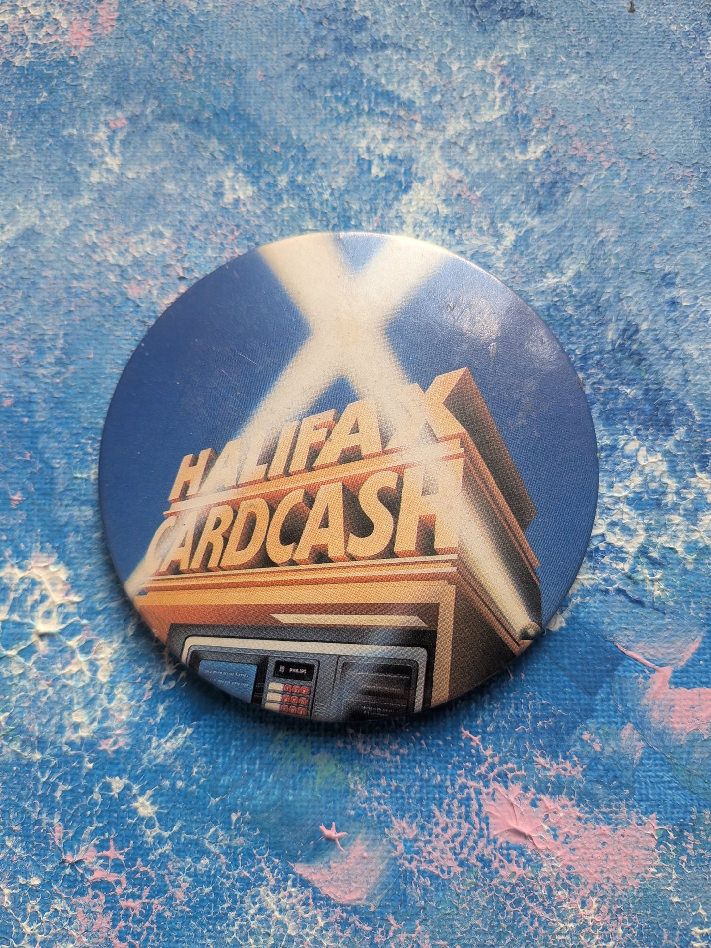 Vintage Halifax Cardcash 20th Century Fox Style Promo Badge - 1980s