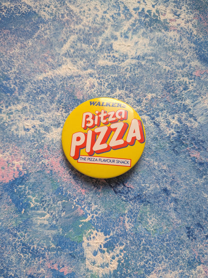 Vintage Walkers Crisps Bitza Pizza The Pizza Flavour Snack Badge