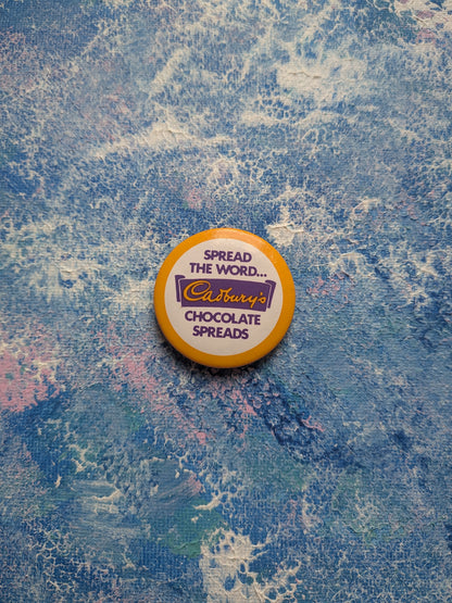 Vintage Cadbury's Chocolate Spread "Spread The Word" Badge