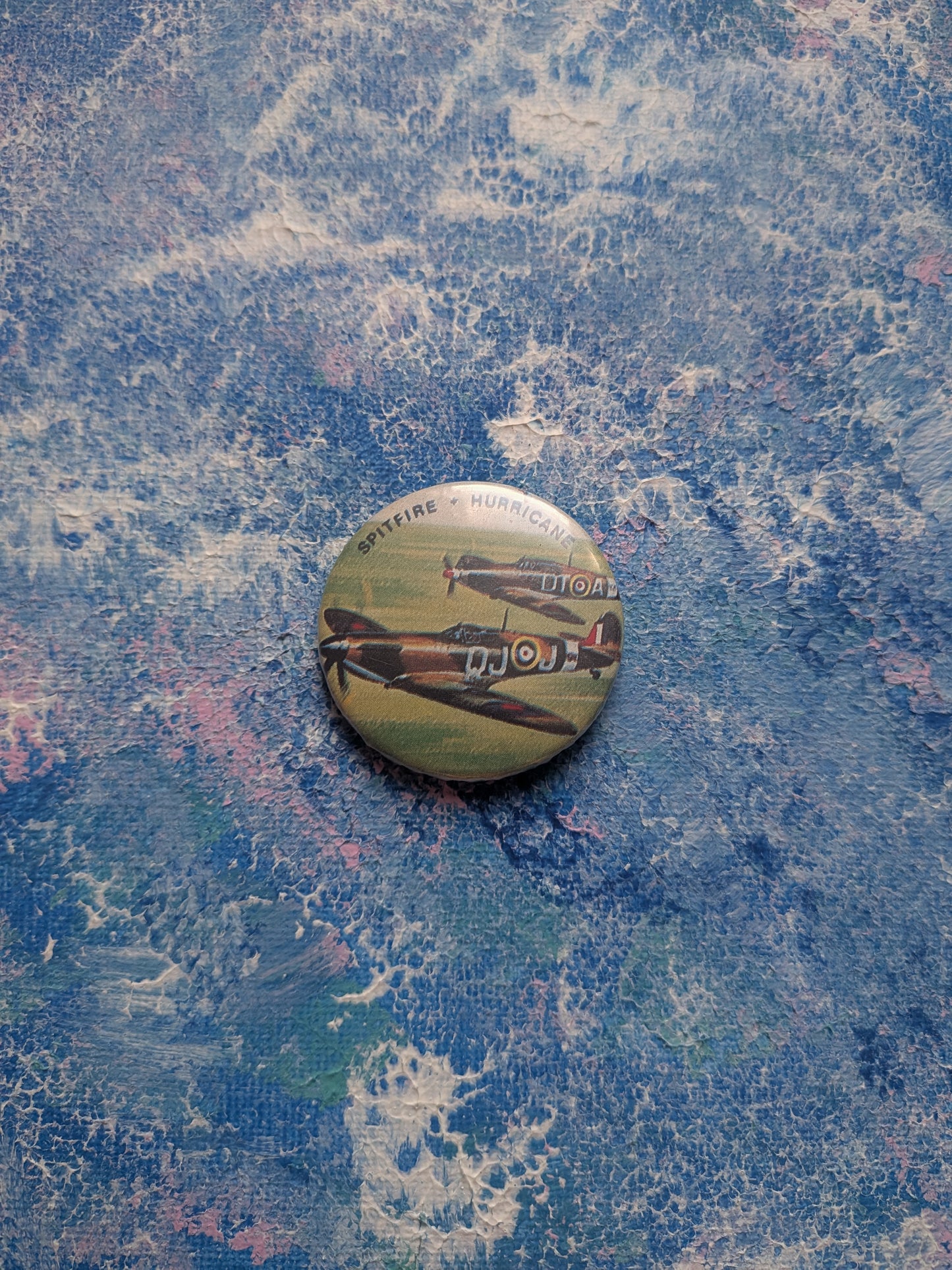 Vintage Spitfire Hurricane Plane Badge