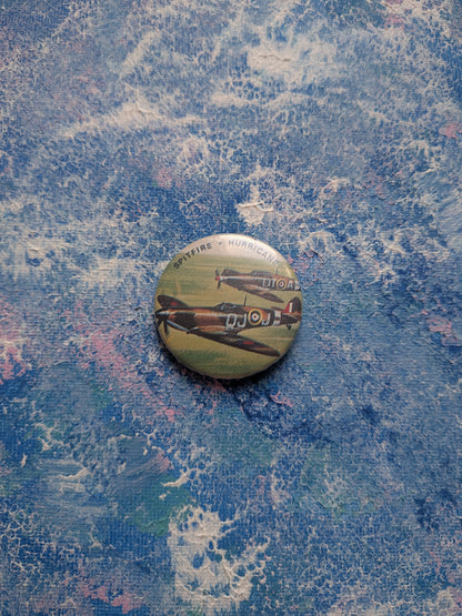 Vintage Spitfire Hurricane Plane Badge