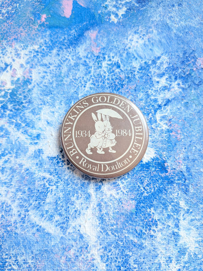 Vintage Royal Doulton Bunnykins Golden Jubilee 1934-1984 Badge