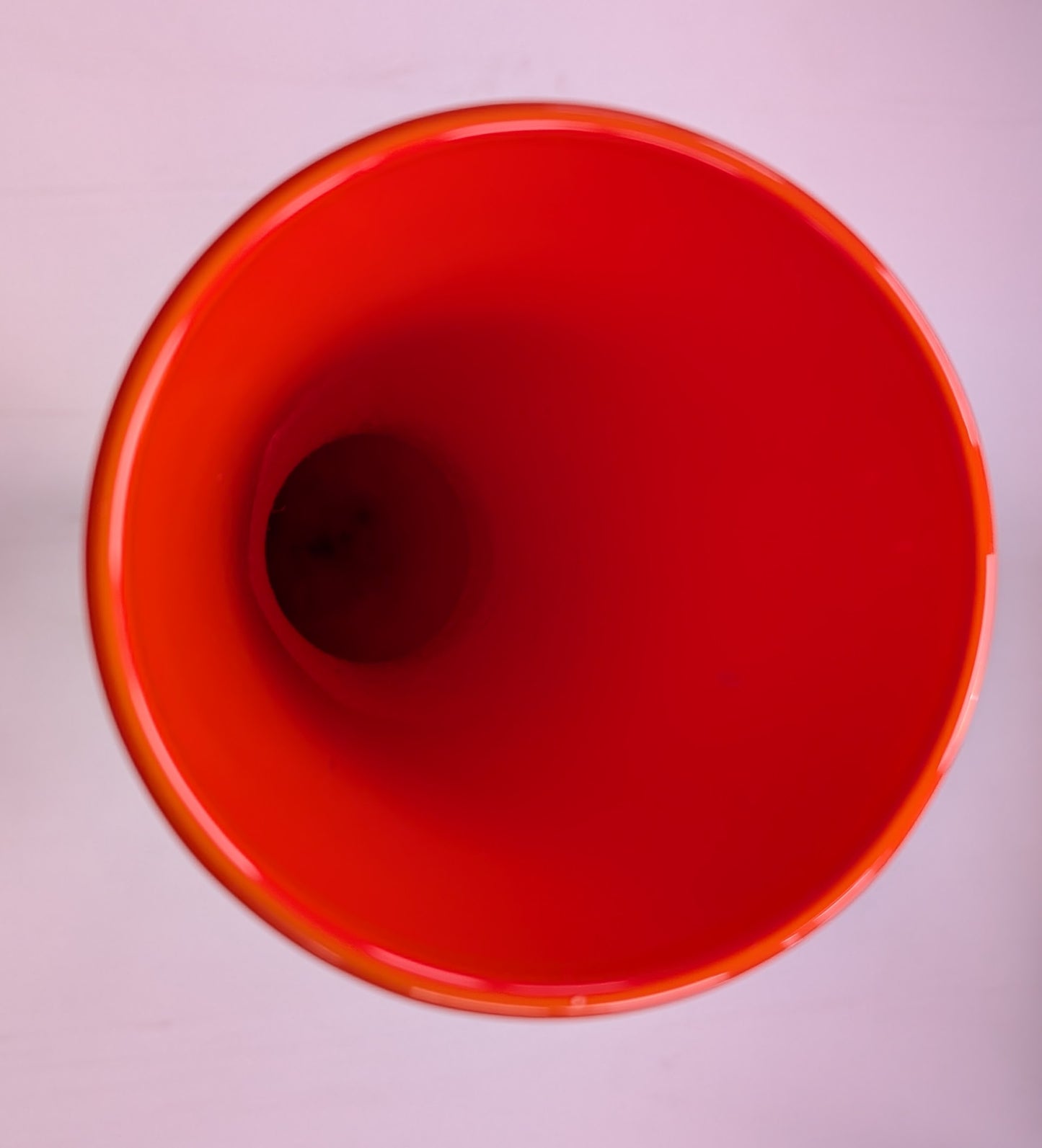 Vintage Empoli-Style Red Cased Glass Bud Vase - 1970s Approx