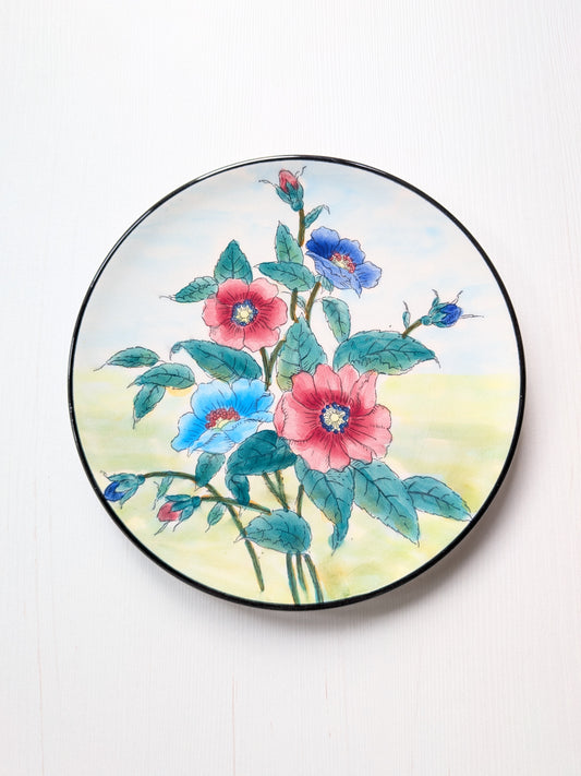 Vintage Ceramar Spanish Pottery Floral Patterned Decorative Wall Plate