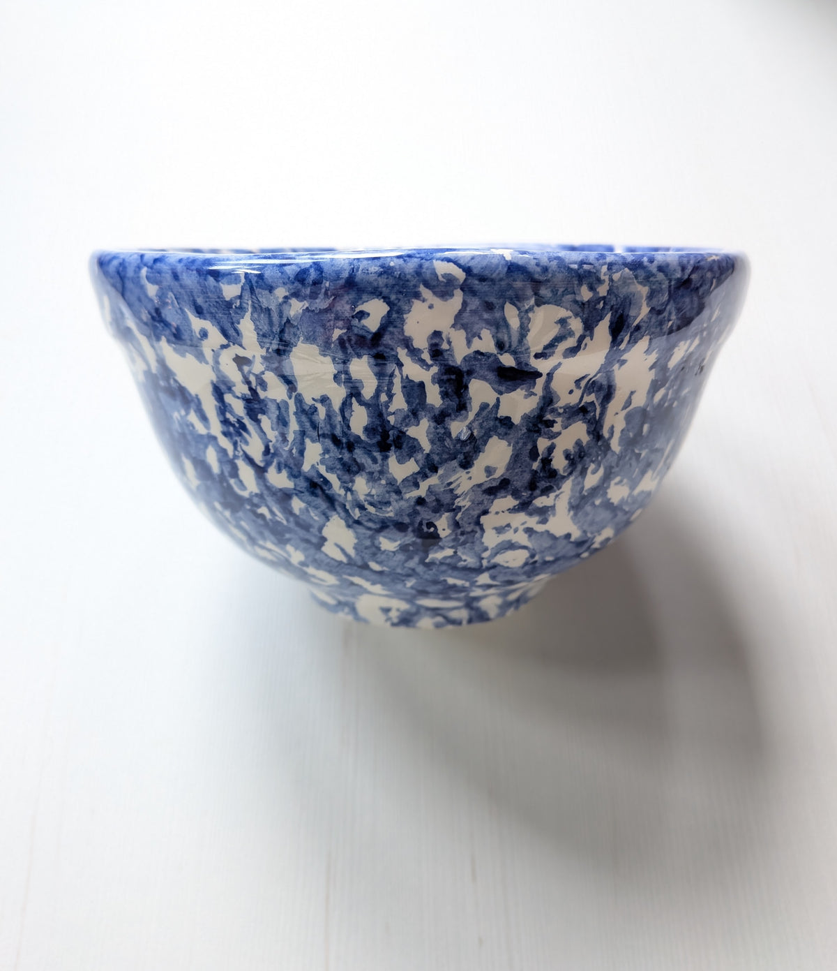 Vintage Blue/White Spongeware Pattern Stoviclierie Bowl - Made in Italy