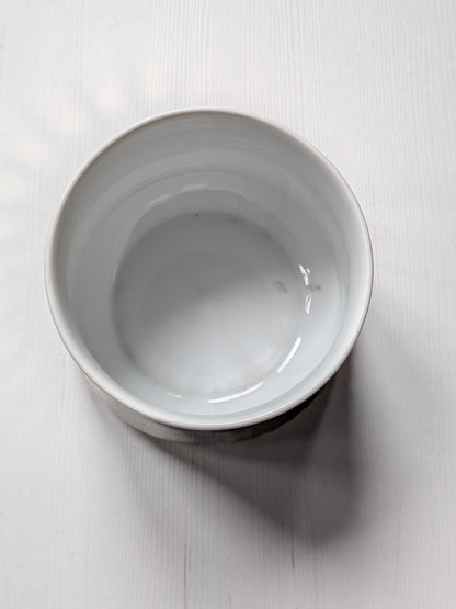 Royal Worcester Porcelain Silver Lustre Ribbed Sugar Bowl