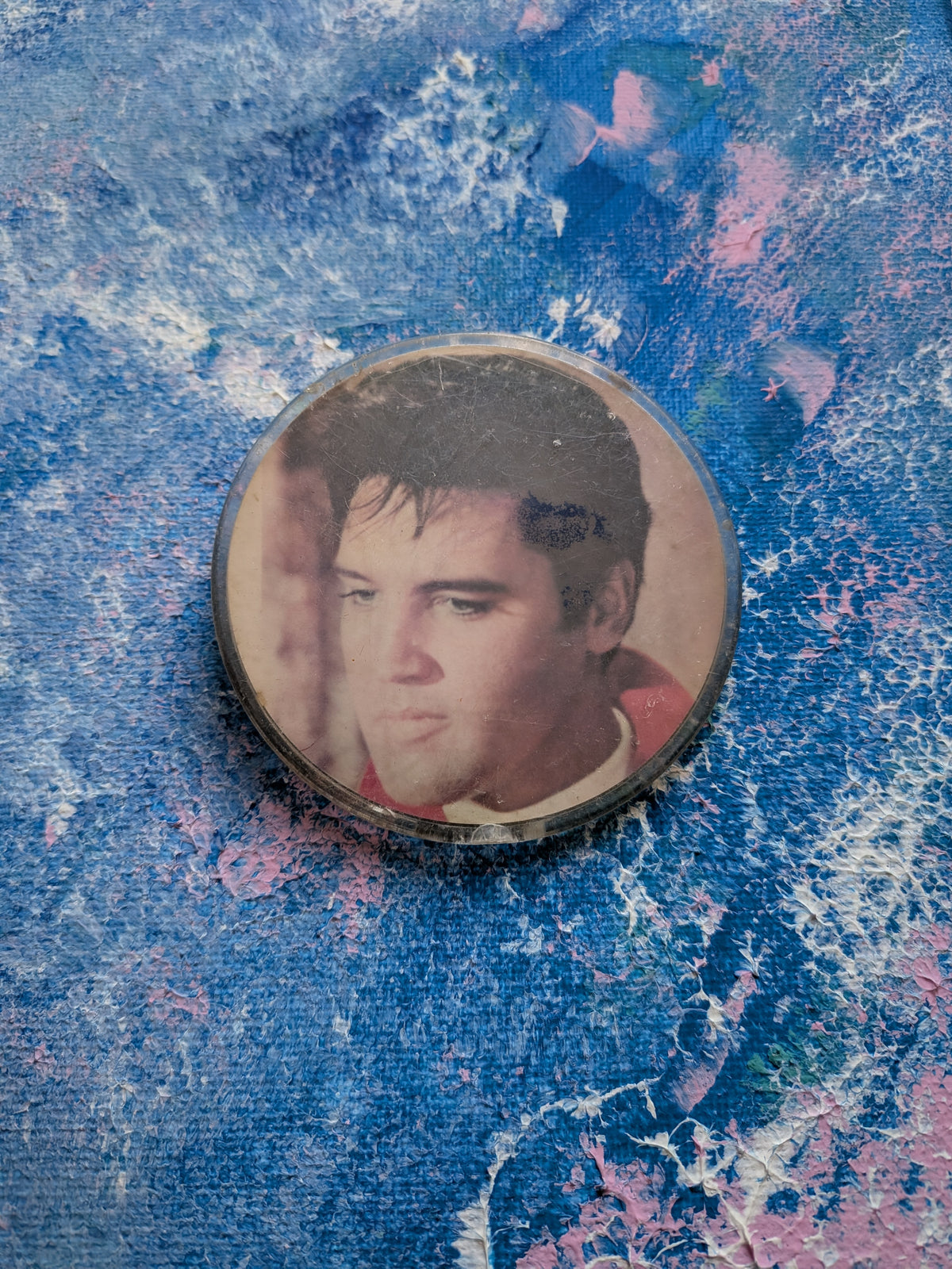 Vintage Elvis Presley Badge - Retro-Style/Rock n Roll Memorabilia