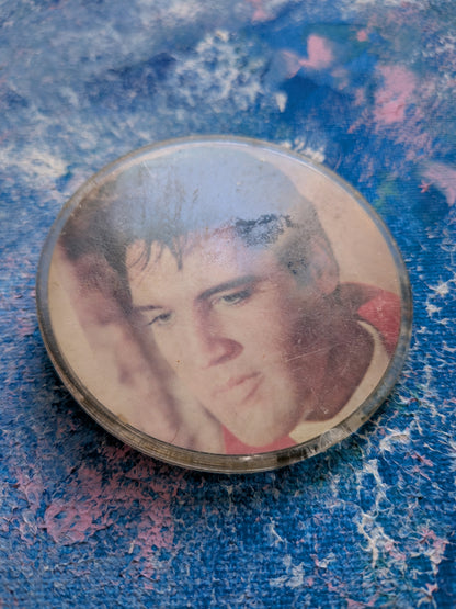 Vintage Elvis Presley Badge - Retro-Style/Rock n Roll Memorabilia