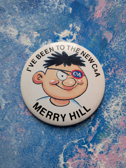 Vintage C&A Department Store Merry Hill Promo Badge - 1990s