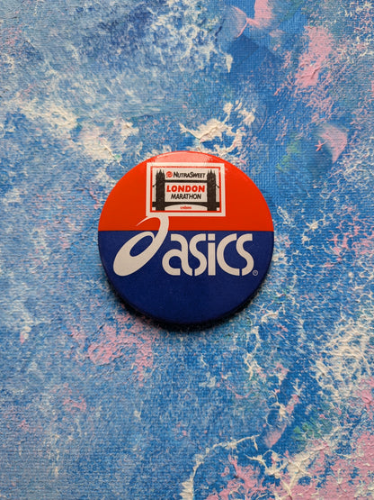 Vintage Asics/Nutrasweet London Marathon Badge