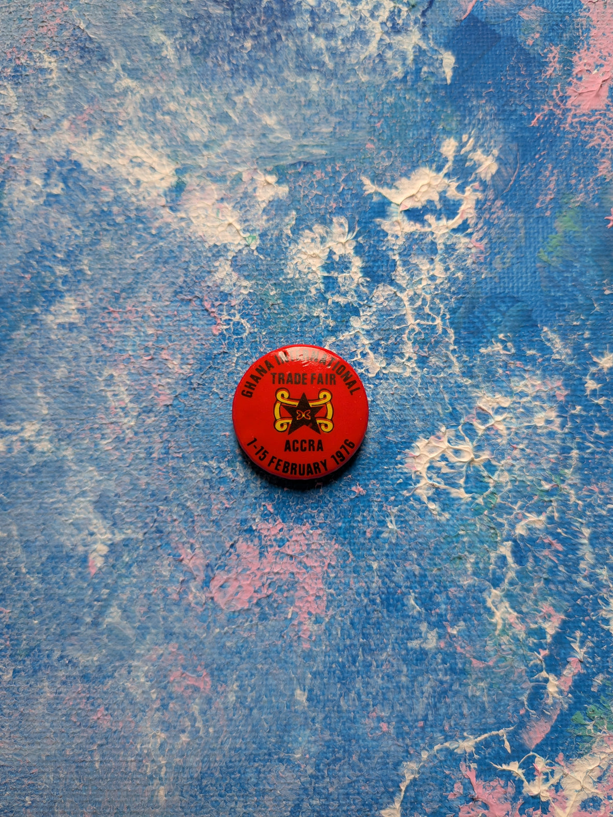 Vintage Ghana International Trade Fair Souvenir Badge - 1976