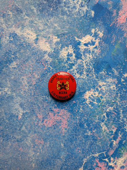 Vintage Ghana International Trade Fair Souvenir Badge - 1976