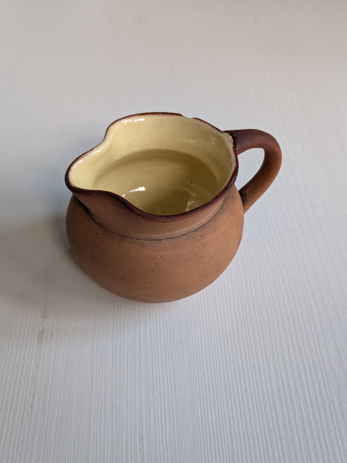 Vintage Terracotta Miniature Jug - GH Brannam - Devon Pottery