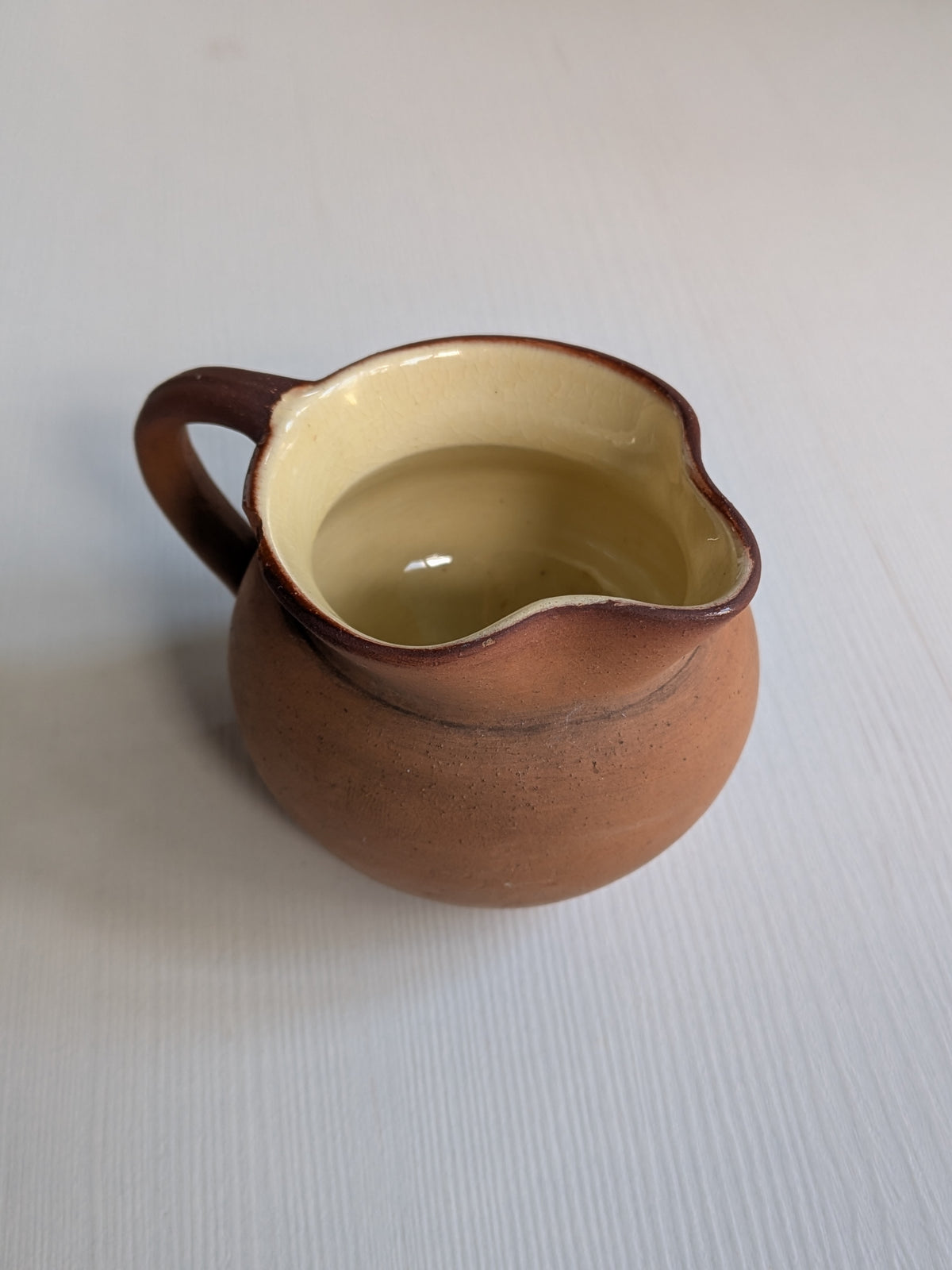 Vintage Terracotta Miniature Jug - GH Brannam - Devon Pottery