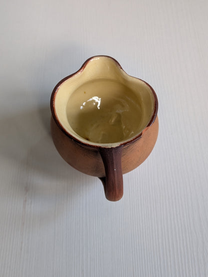 Vintage Terracotta Miniature Jug - GH Brannam - Devon Pottery