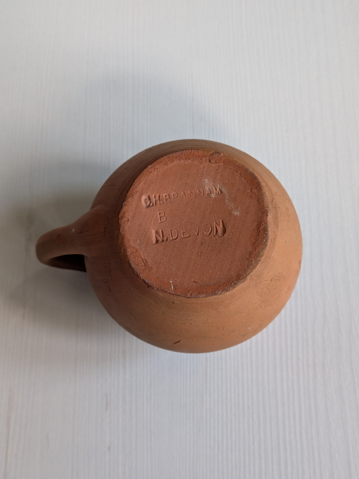 Vintage Terracotta Miniature Jug - GH Brannam - Devon Pottery