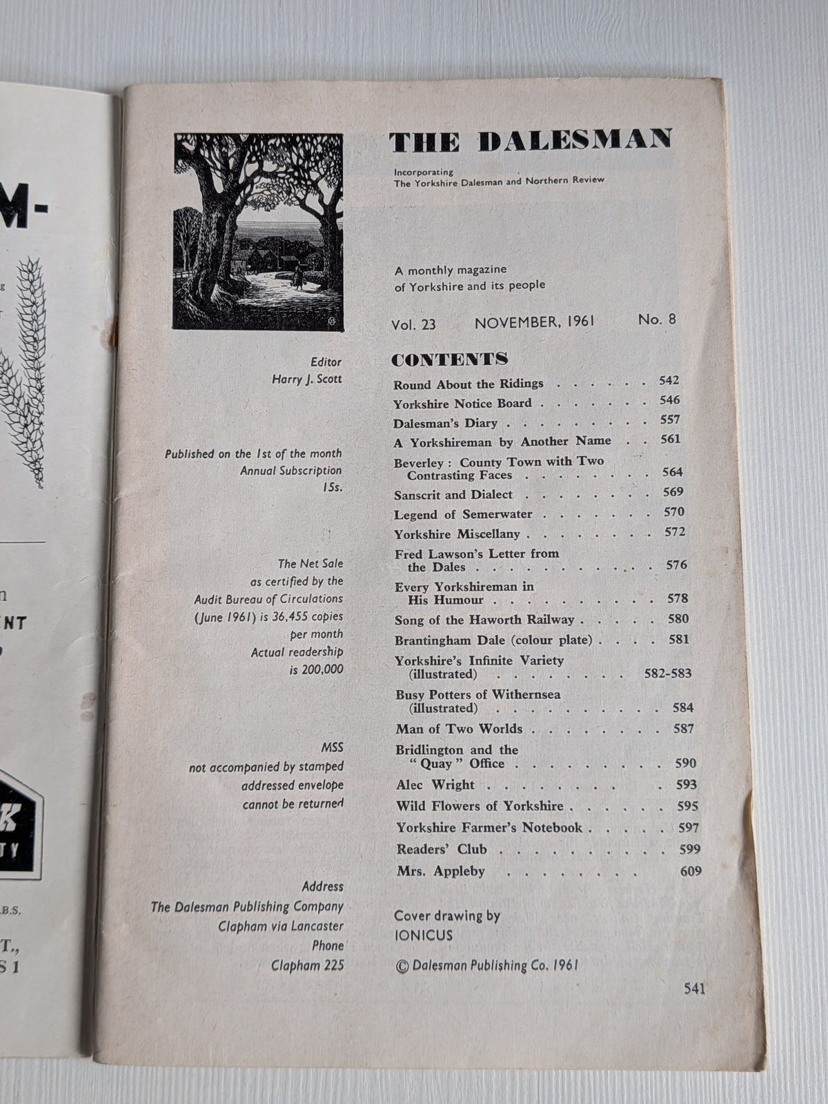 The Dalesman - November 1961 - Monthly Yorkshire Magazine - Dalesman Publishing