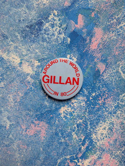 Vintage Gillan 'Around The World in 80' Tour Badge, Ian Gillan/Deep Purple, 1980