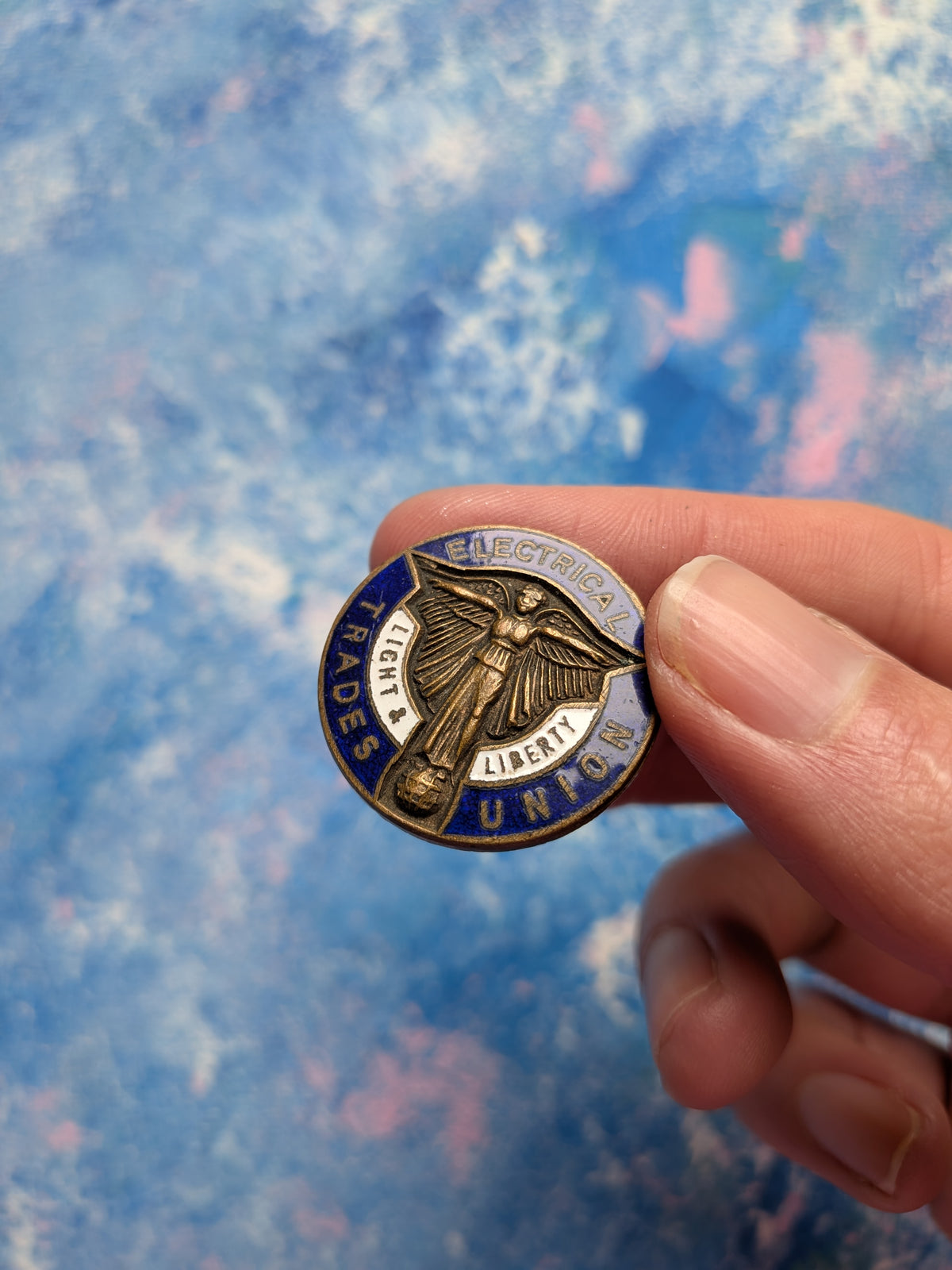 Vintage Electrical Trades Union Lapel Badge