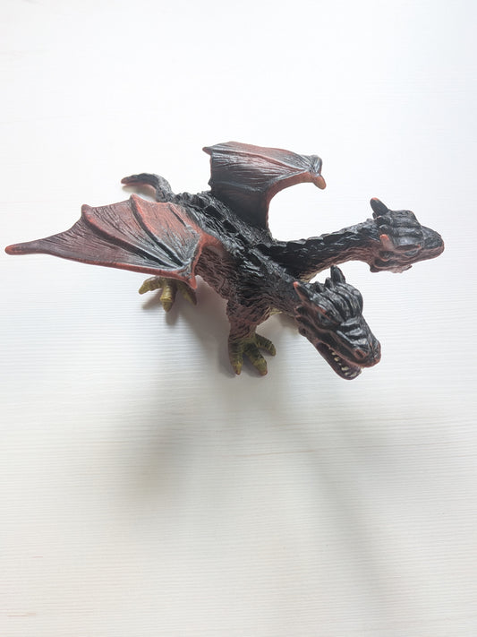 Two Headed Dragon Plastic Figure - Fantasy/Mythical Toy - 2005 - Unbranded