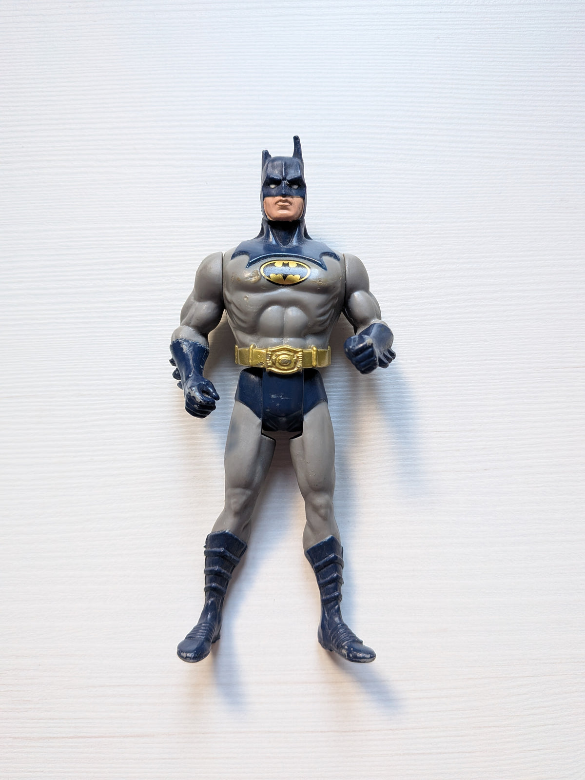 Vintage Iron Winch Blue/Grey Suit Batman Figure - 1990 - Kenner