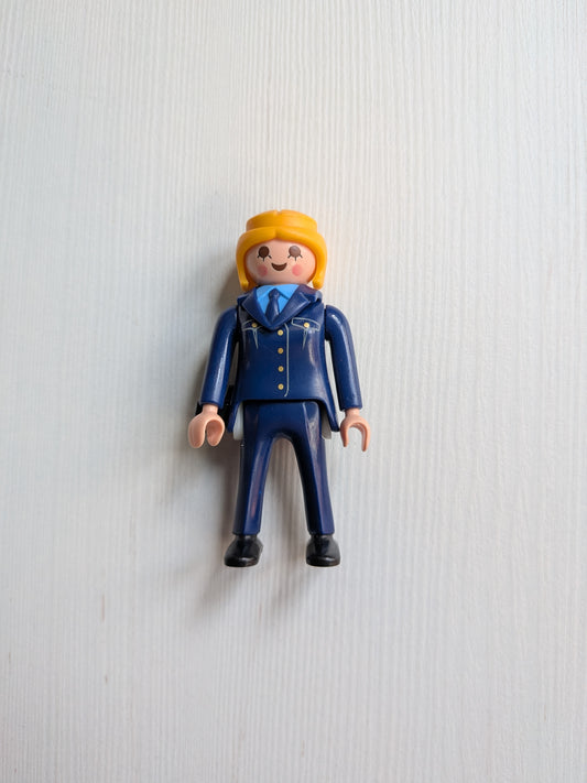 Vintage Playmobil Female Police Officer Figure - 1990s - Missing Accessories
