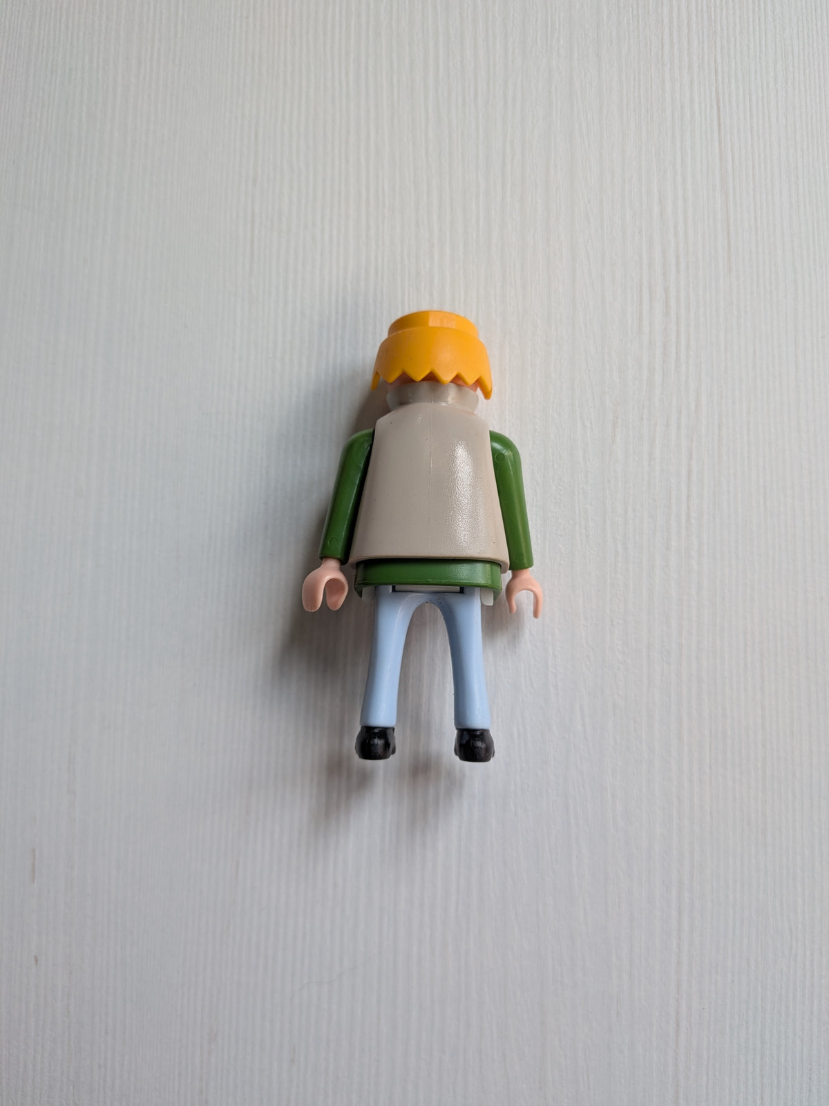 Vintage Playmobil Blonde Man in Green Shirt/Grey Jacket - 1990s