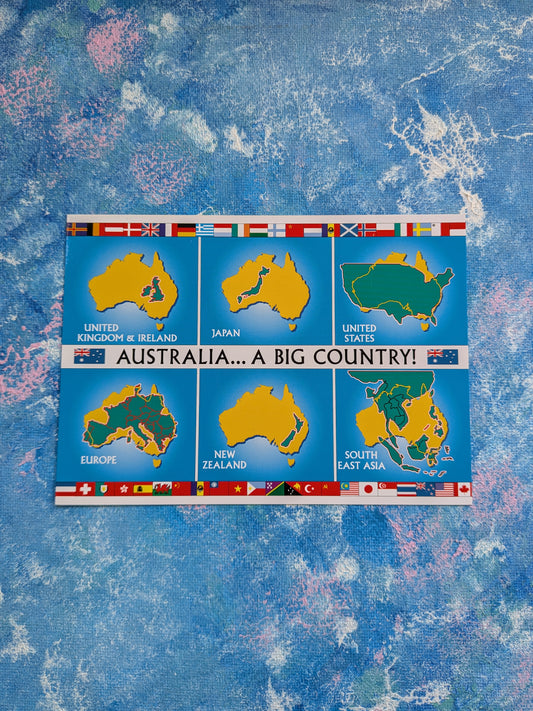 Australian Postcard - "Australia... A Big Country!" - Australia The Gift