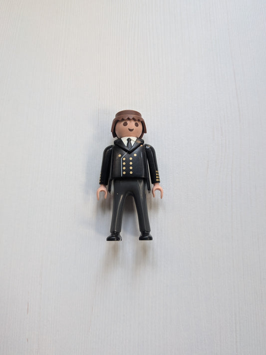 Playmobil Pilot Figure in Suit - Missing Hat