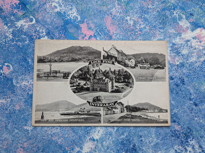 Vintage Scottish Postcard - Loch Fyne, Inveraray - Valentine's Silveresque