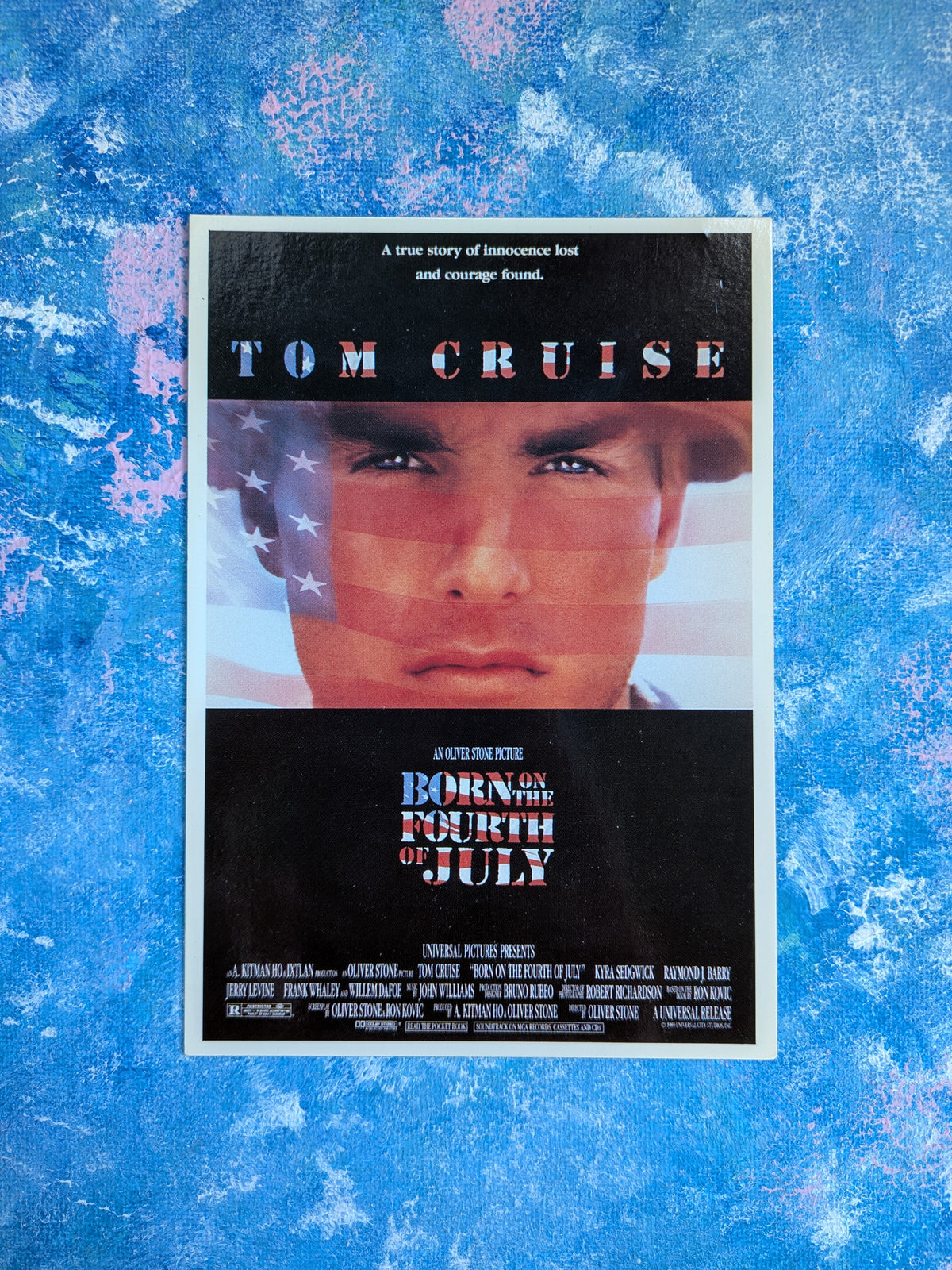 Vintage Born On The Fourth of July Promo Postcard - 1989 Tom Cruise Movie