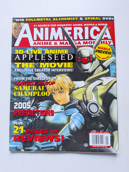 Animerica Vol. 13 No. 1 - Jan 2005 - Appleseed Cover - Anime/Manga Magazine