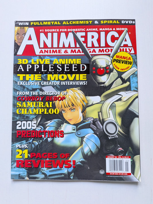 Animerica Vol. 13 No. 1 - Jan 2005 - Appleseed Cover - Anime/Manga Magazine