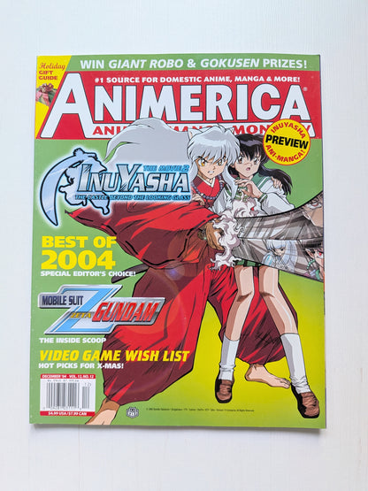 Animerica Vol. 12 No. 12, Dec 2004 - InuYasha Cover - Anime/Manga Magazine