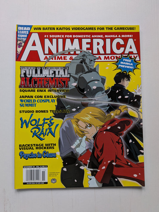 Animerica Vol. 12 No. 11 - Nov 2004 - Full Metal Alchemist Cover