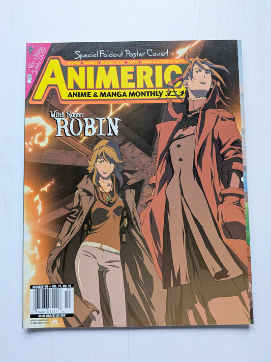 Animerica Vol. 11 No. 10 Oct 2003 Witch Hunter Robin Cover, Anime/Manga Magazine
