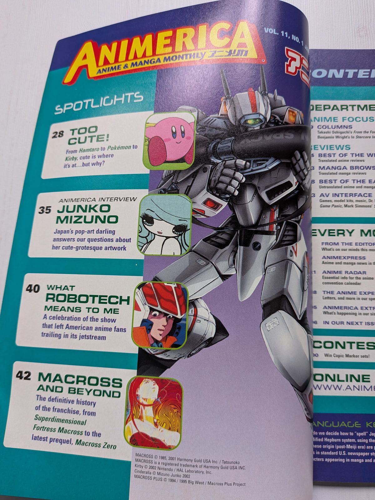 Animerica Vol. 11 No. 1 - Jan 2003 - Macross Cover - Anime/Manga Magazine