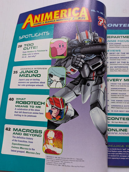 Animerica Vol. 11 No. 1 - Jan 2003 - Macross Cover - Anime/Manga Magazine
