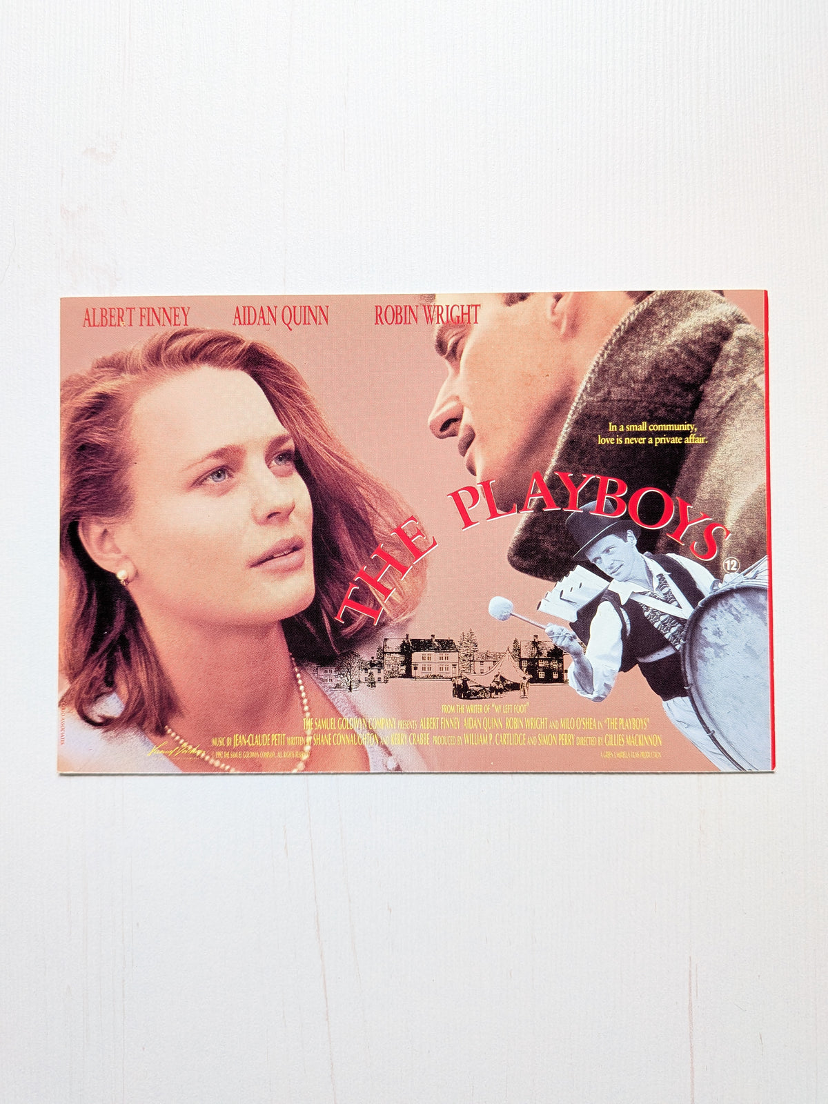 The Playboys 1992 Irish Movie Promo Postcard - Albert Finney/Robin Wright