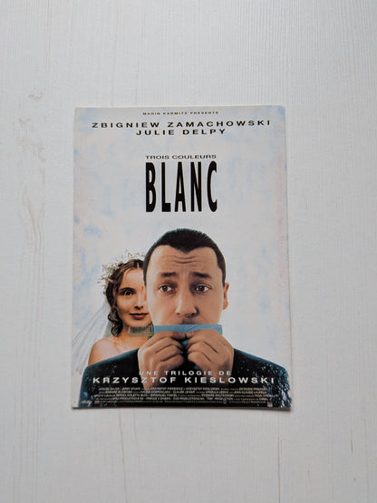 Vintage Three Colours White 1994 French/Polish Movie Promo Postcard