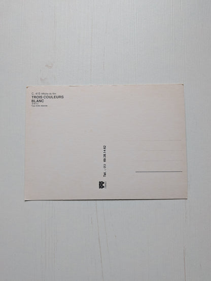 Vintage Three Colours White 1994 French/Polish Movie Promo Postcard